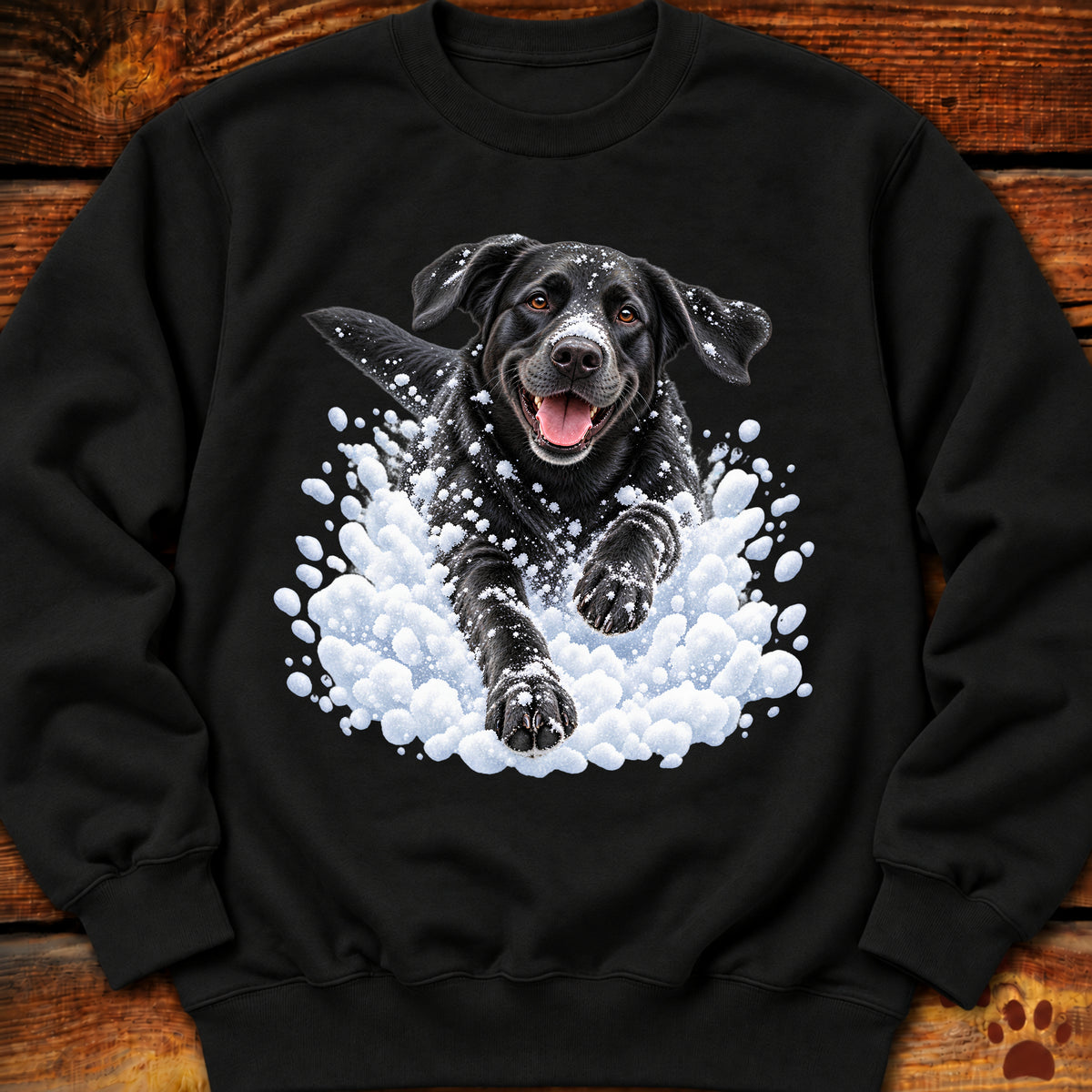 Black Labrador Snow Day Sweatshirt
