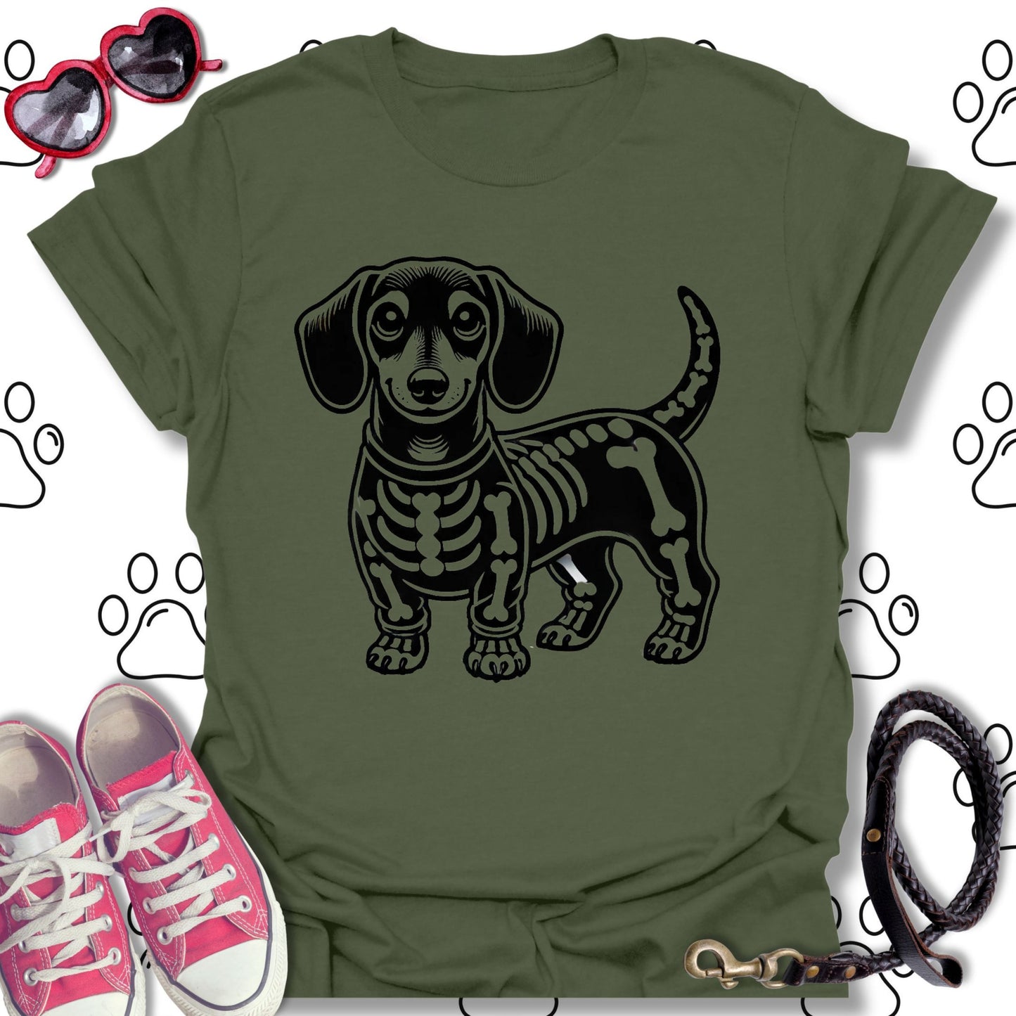 Dachshund Skeleton Shirt