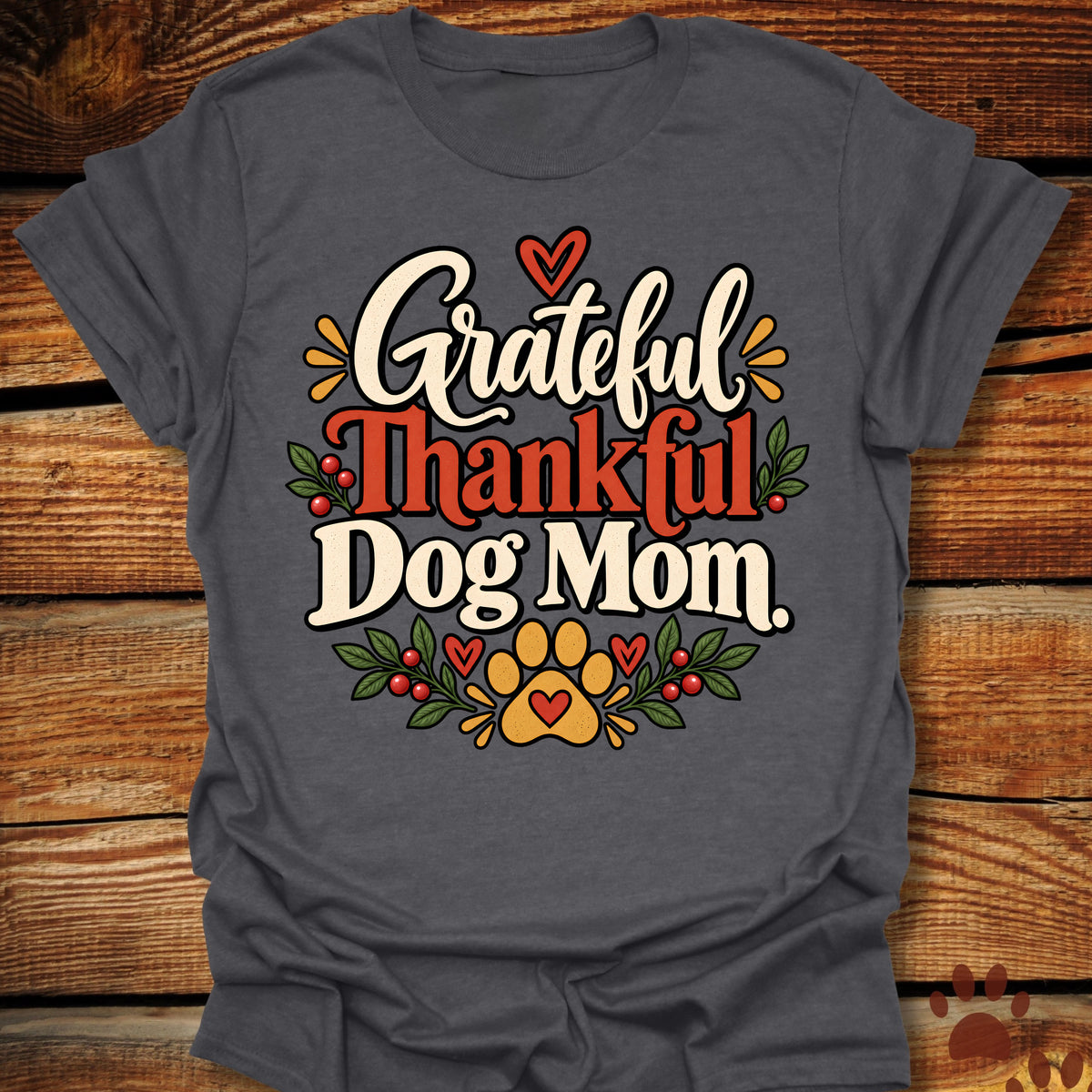 Grateful Thankful Dog Mom T-Shirt