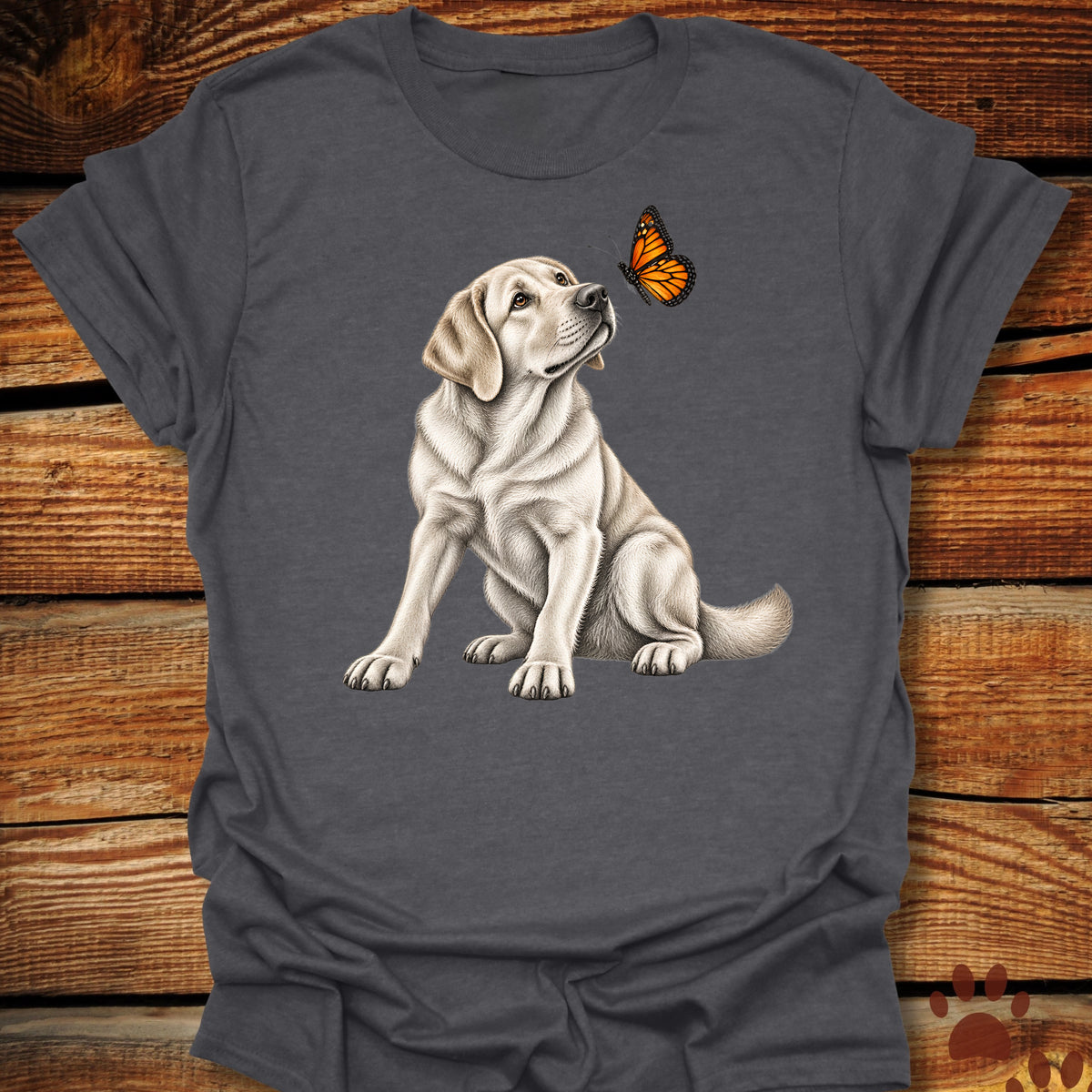 Yellow Labrador Butterfly T-Shirt