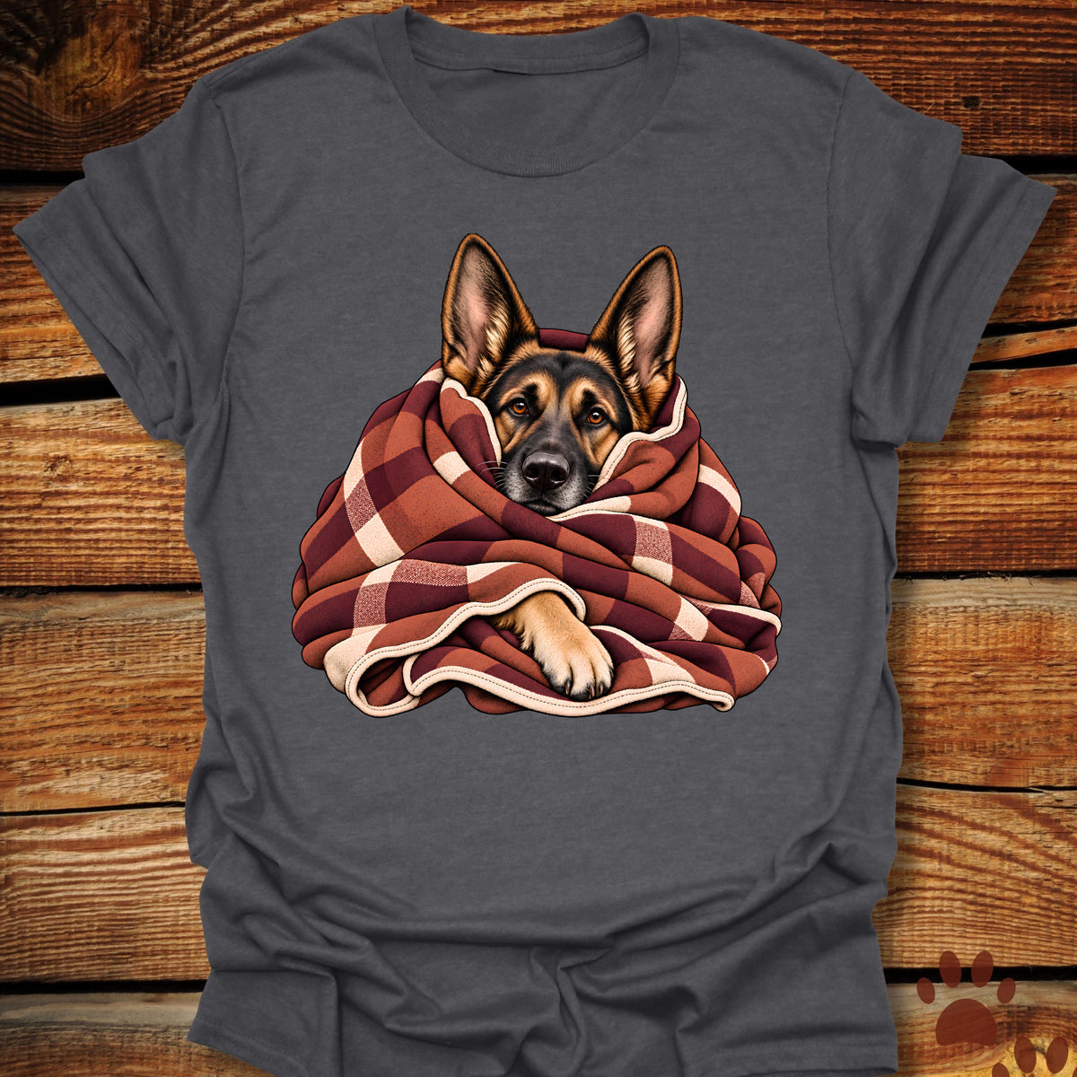 German Shepherd Blanket Burrito T-Shirt