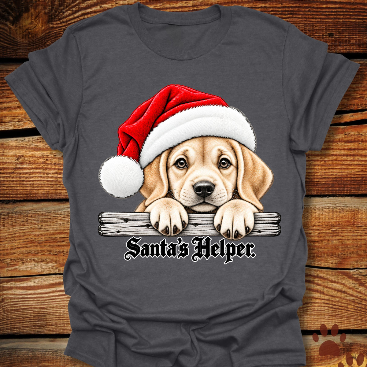 Santa’s Helper Yellow Labrador Retriever T-Shirt