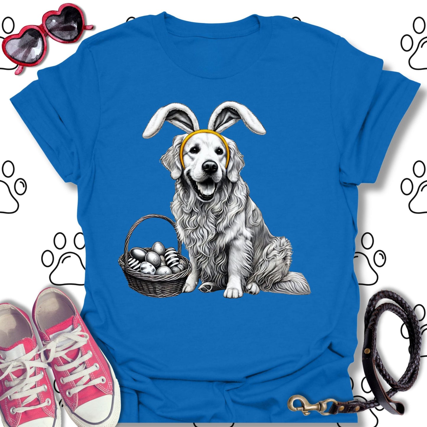 Golden Retriever Easter Bunny Shirt