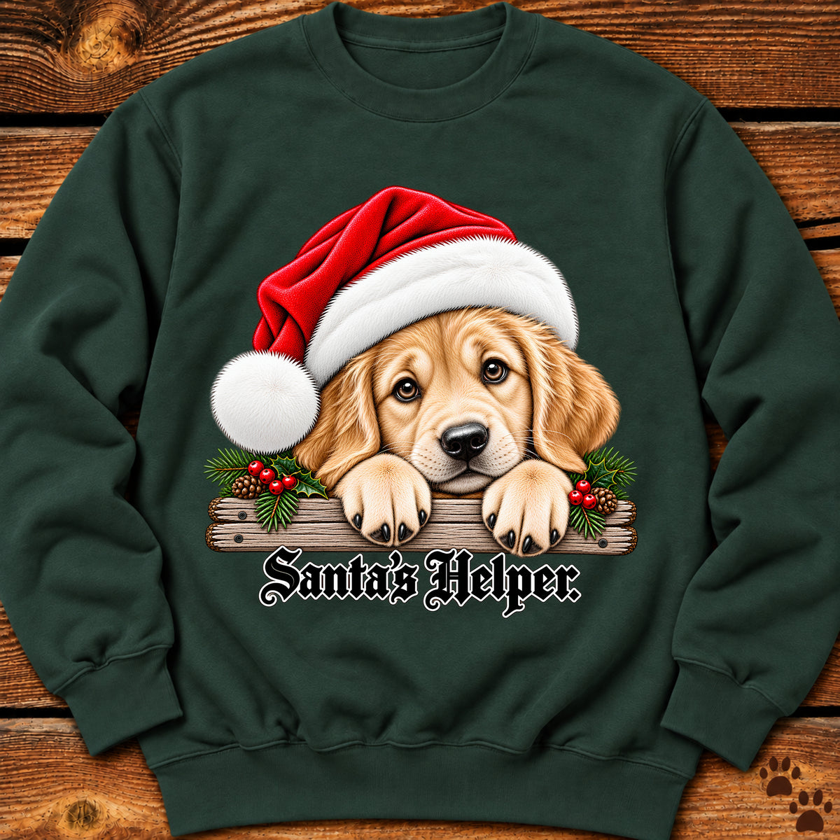 Santa’s Helper Golden Retriever Sweatshirt