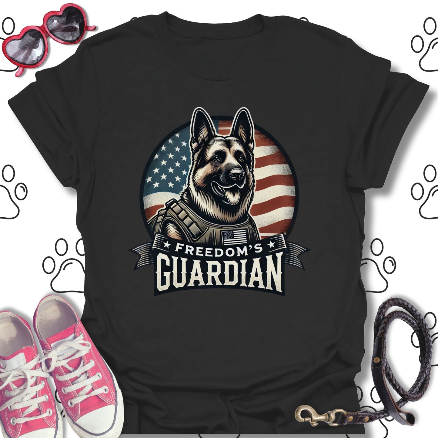 Freedom's Guardian – Patriotic Military Dog