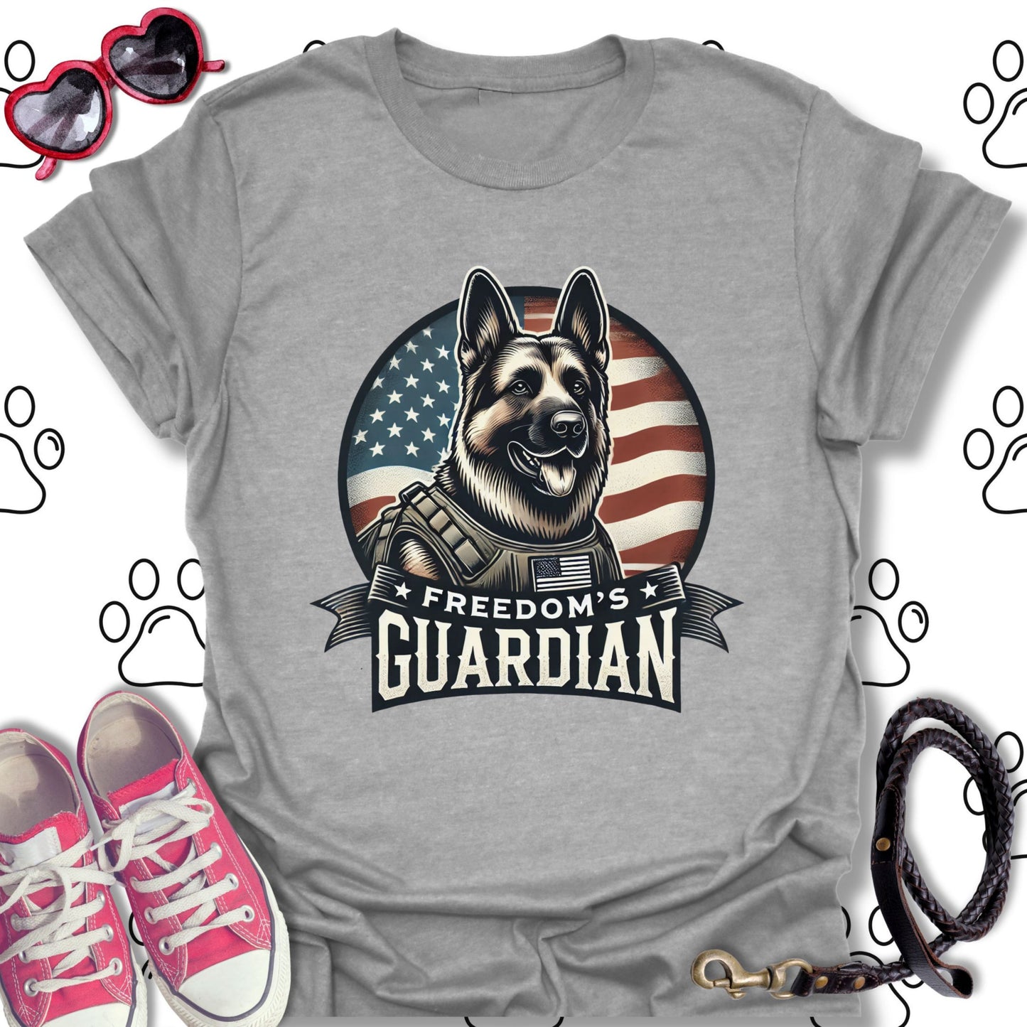 Freedom's Guardian – Patriotic Military Dog