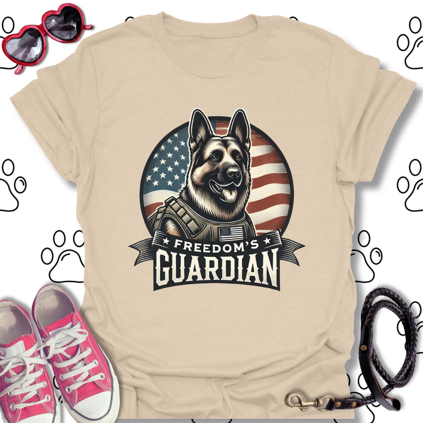 Freedom's Guardian – Patriotic Military Dog