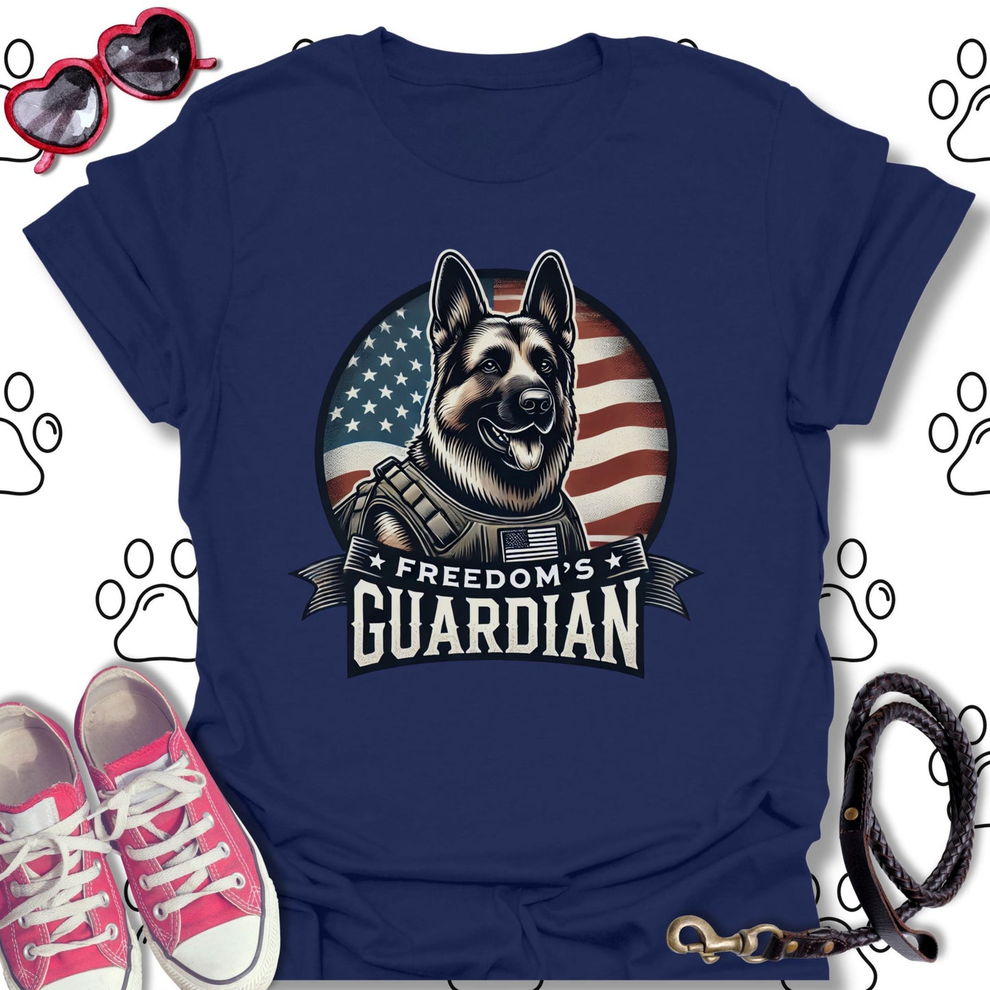 Freedom's Guardian – Patriotic Military Dog