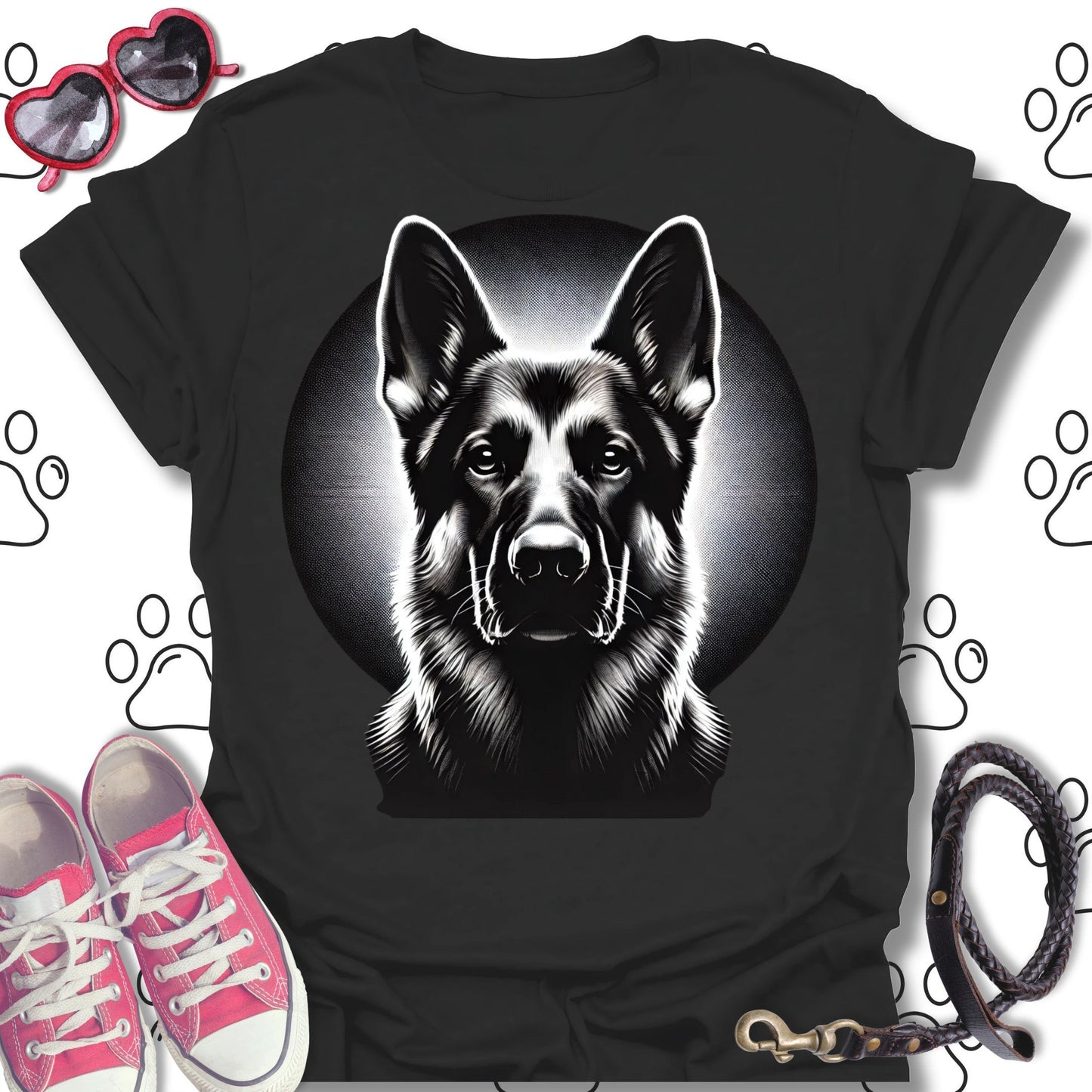 German Shepherd Halo Portrait