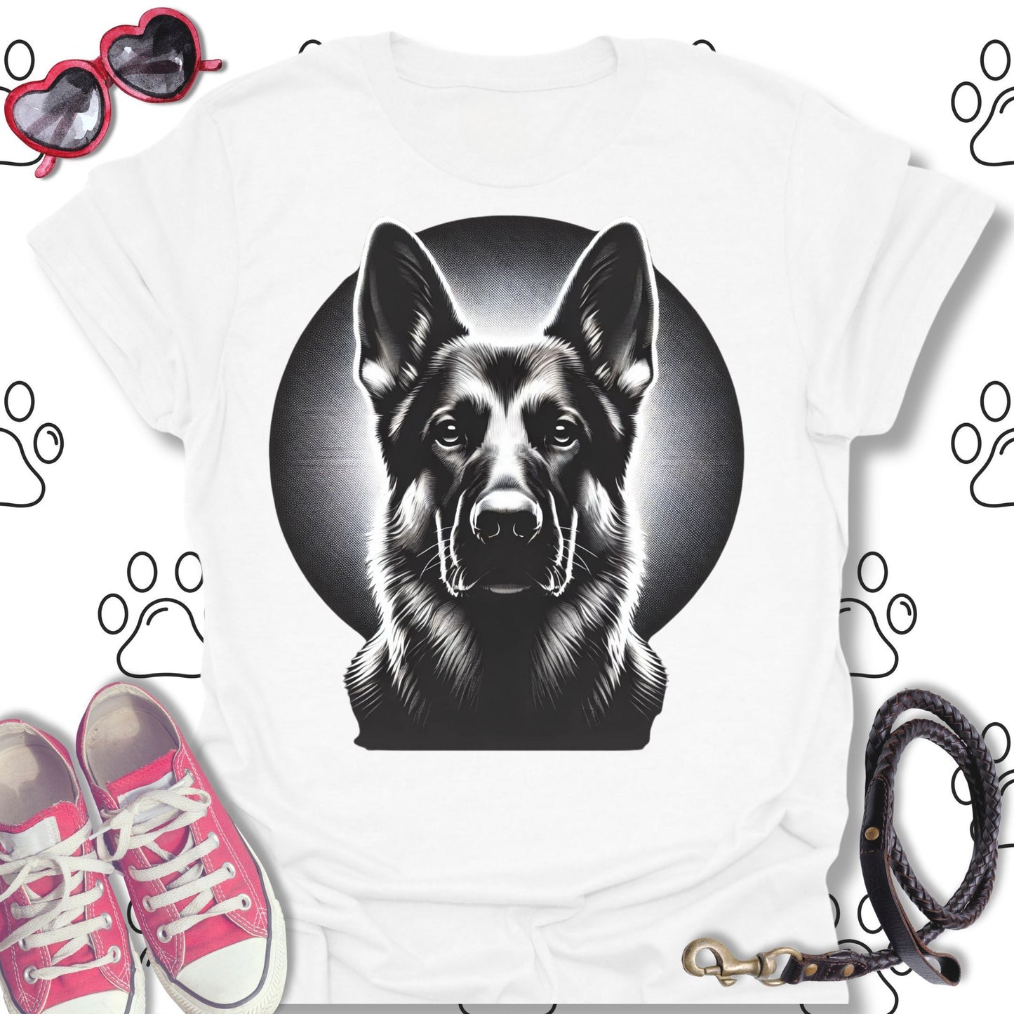 German Shepherd Halo Portrait