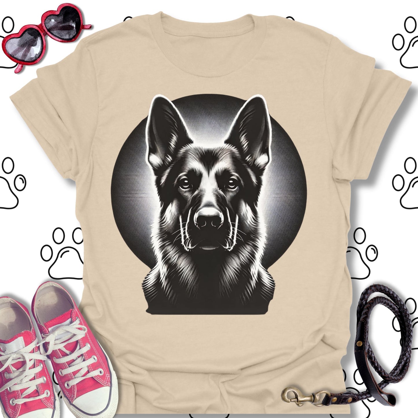 German Shepherd Halo Portrait