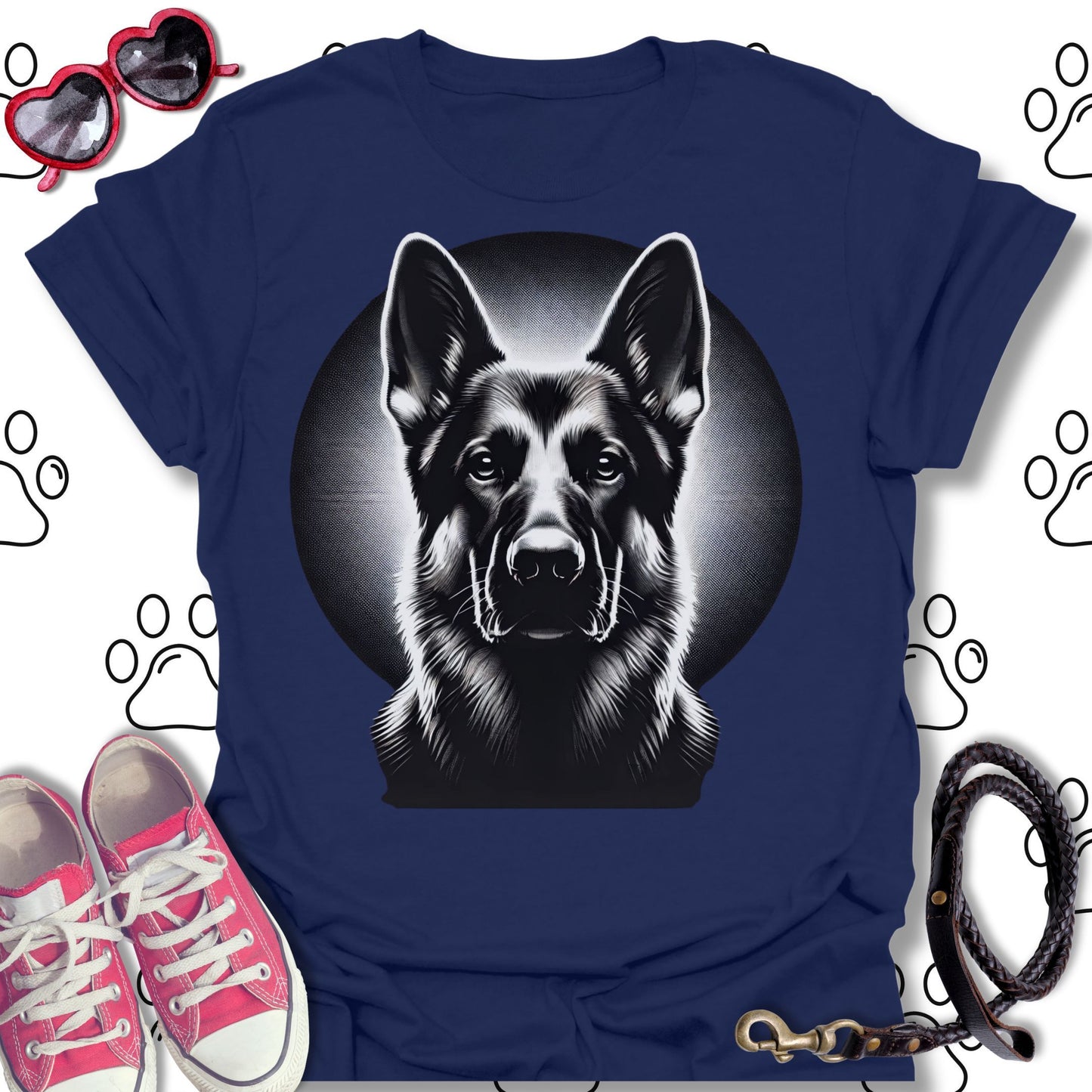 German Shepherd Halo Portrait