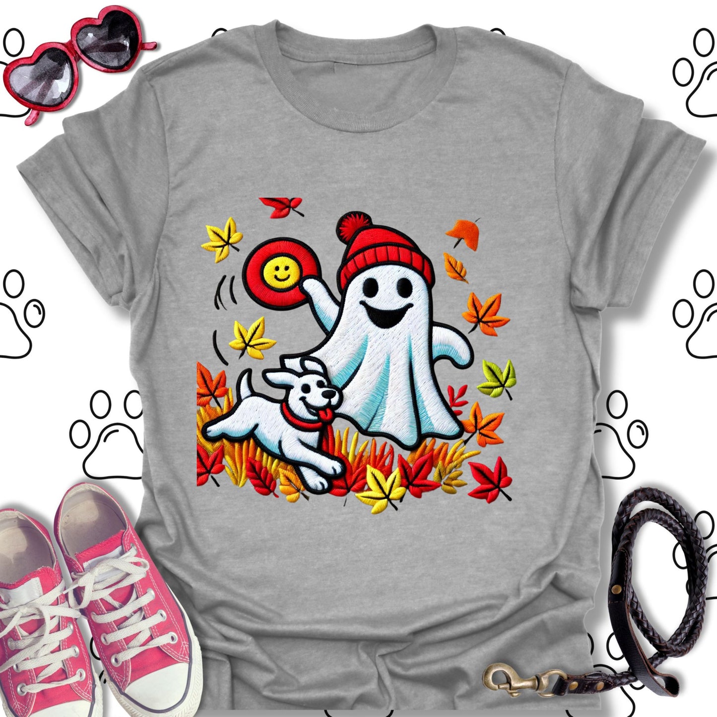 Ghost and Dog Fall Frisbee