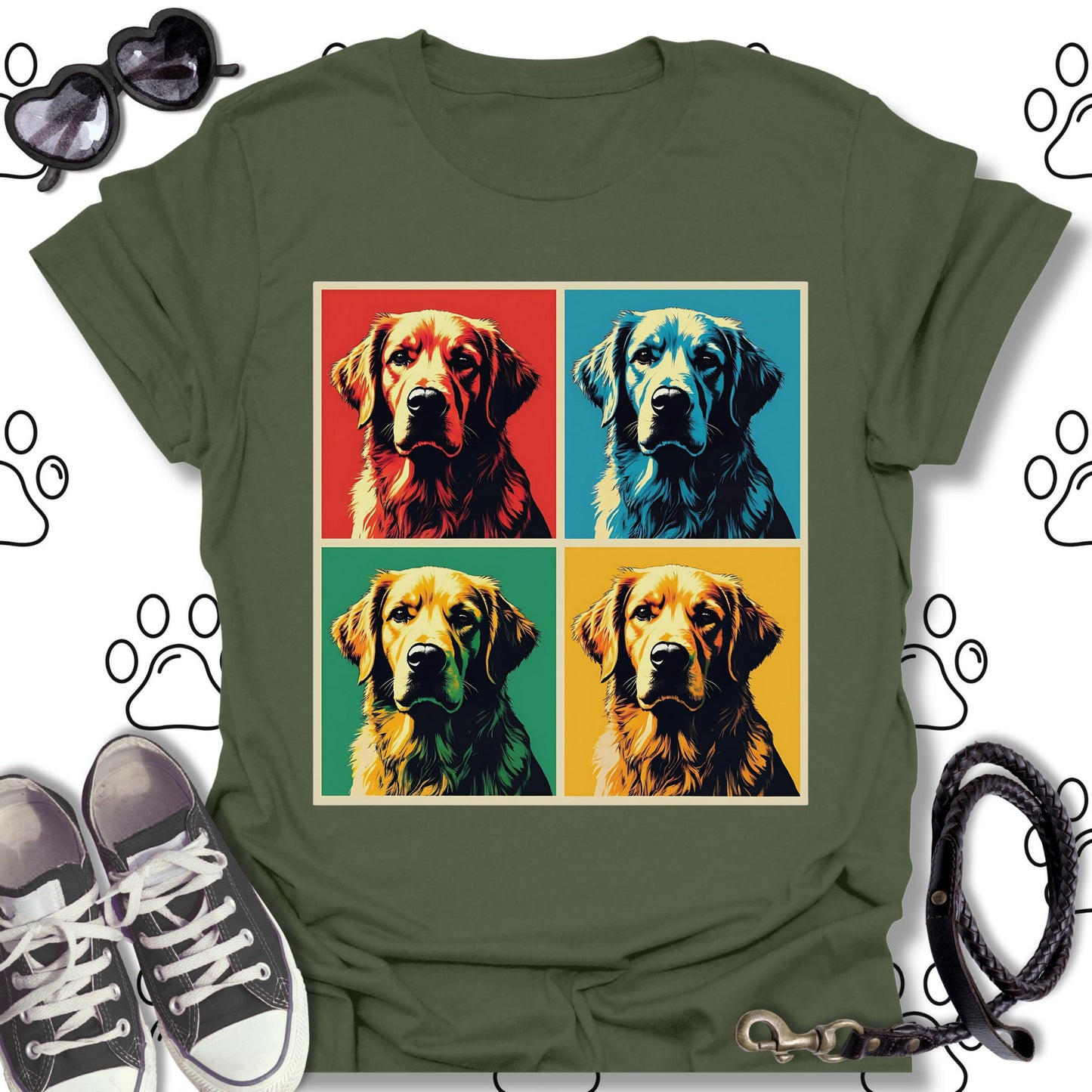 Golden Retriever Pop Art Shirt