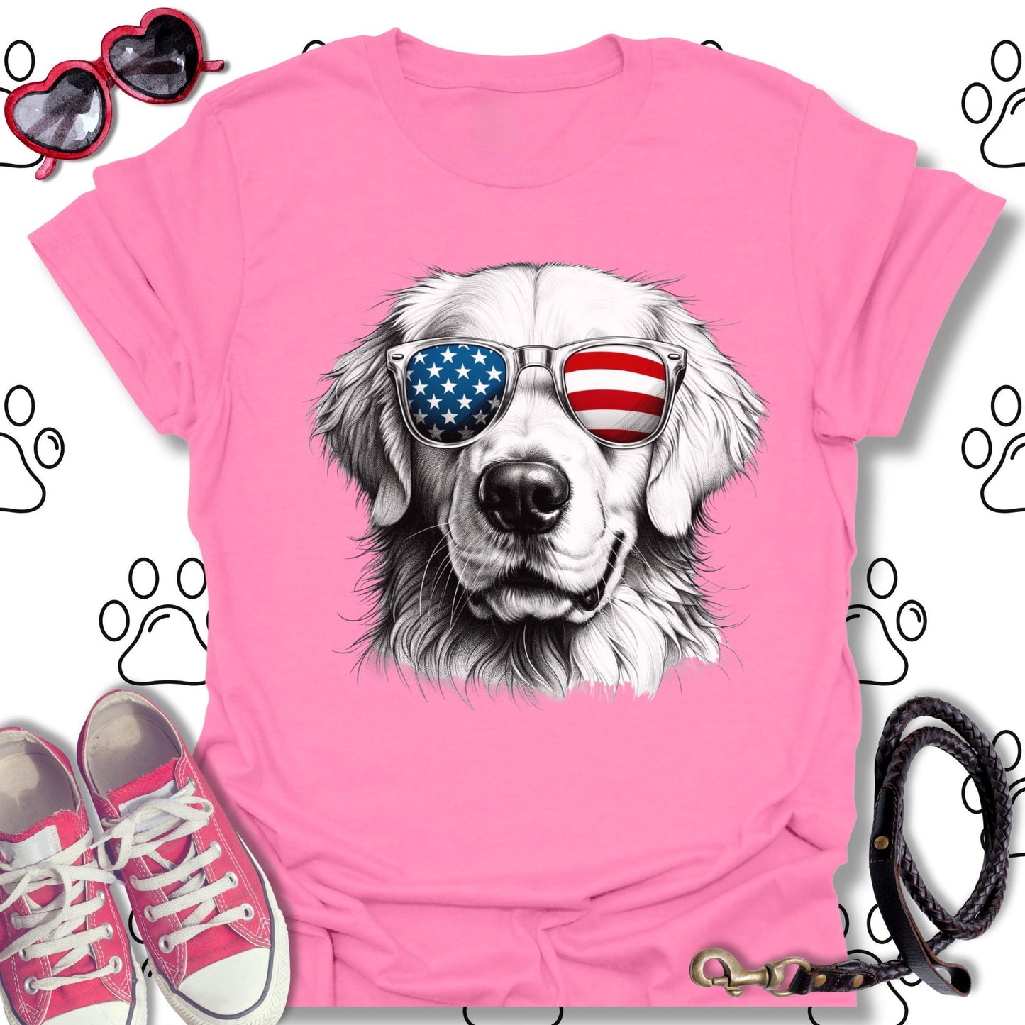 Golden Retriever Fourth of July T-Shirt
