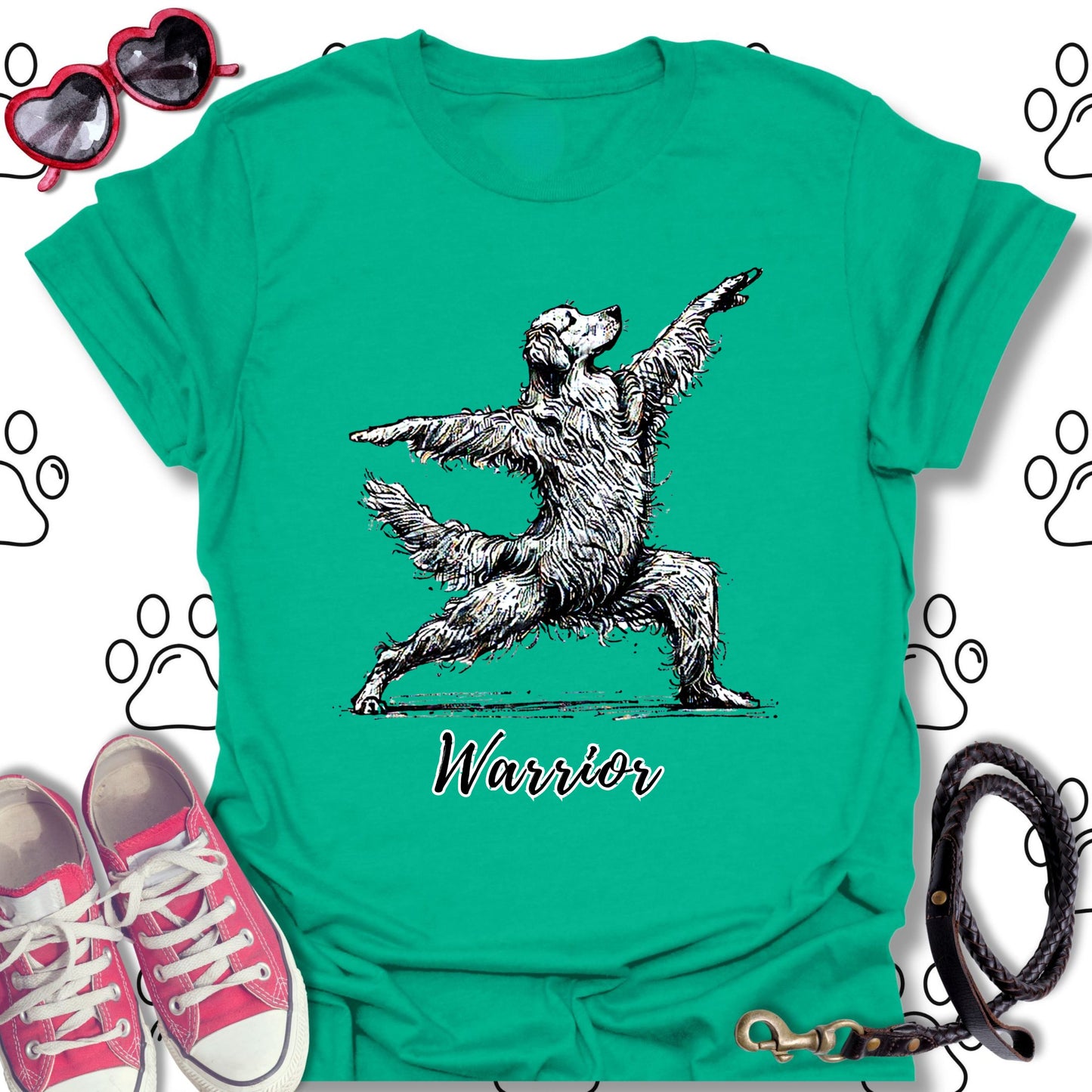 Warrior Pose Yoga Golden Retriever Shirt