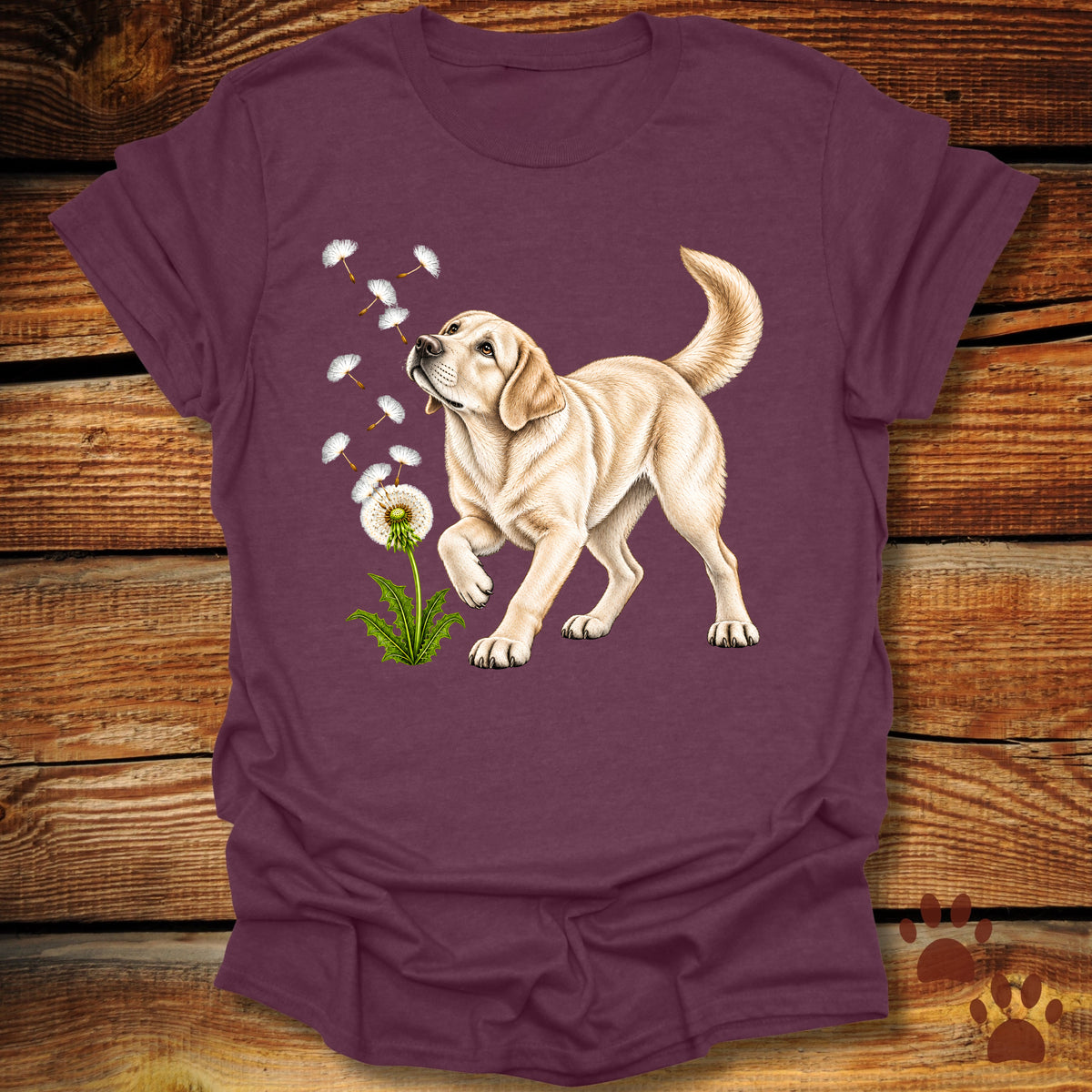 Yellow Labrador Dandelion Wish T-Shirt
