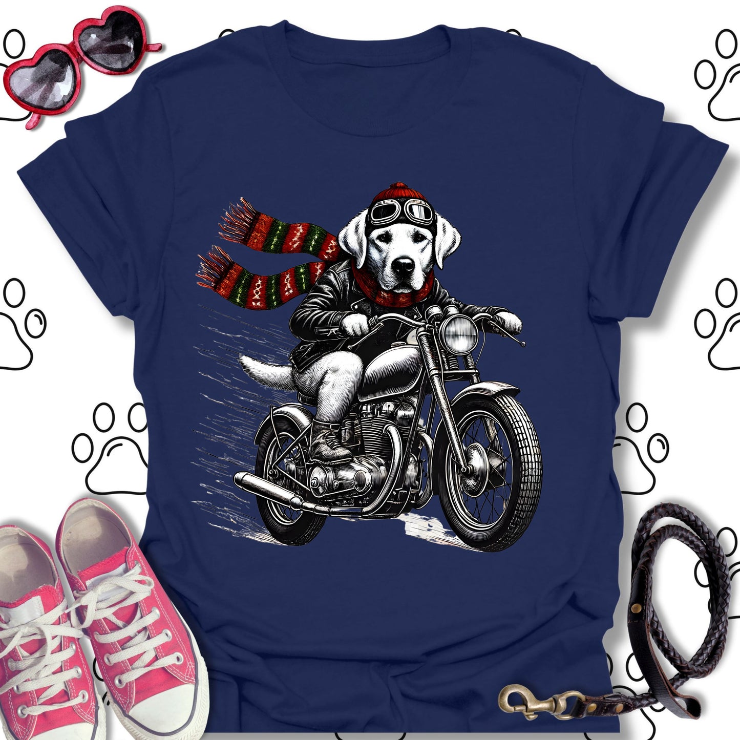 Labrador Holiday Motorcycle Scarf Shirt