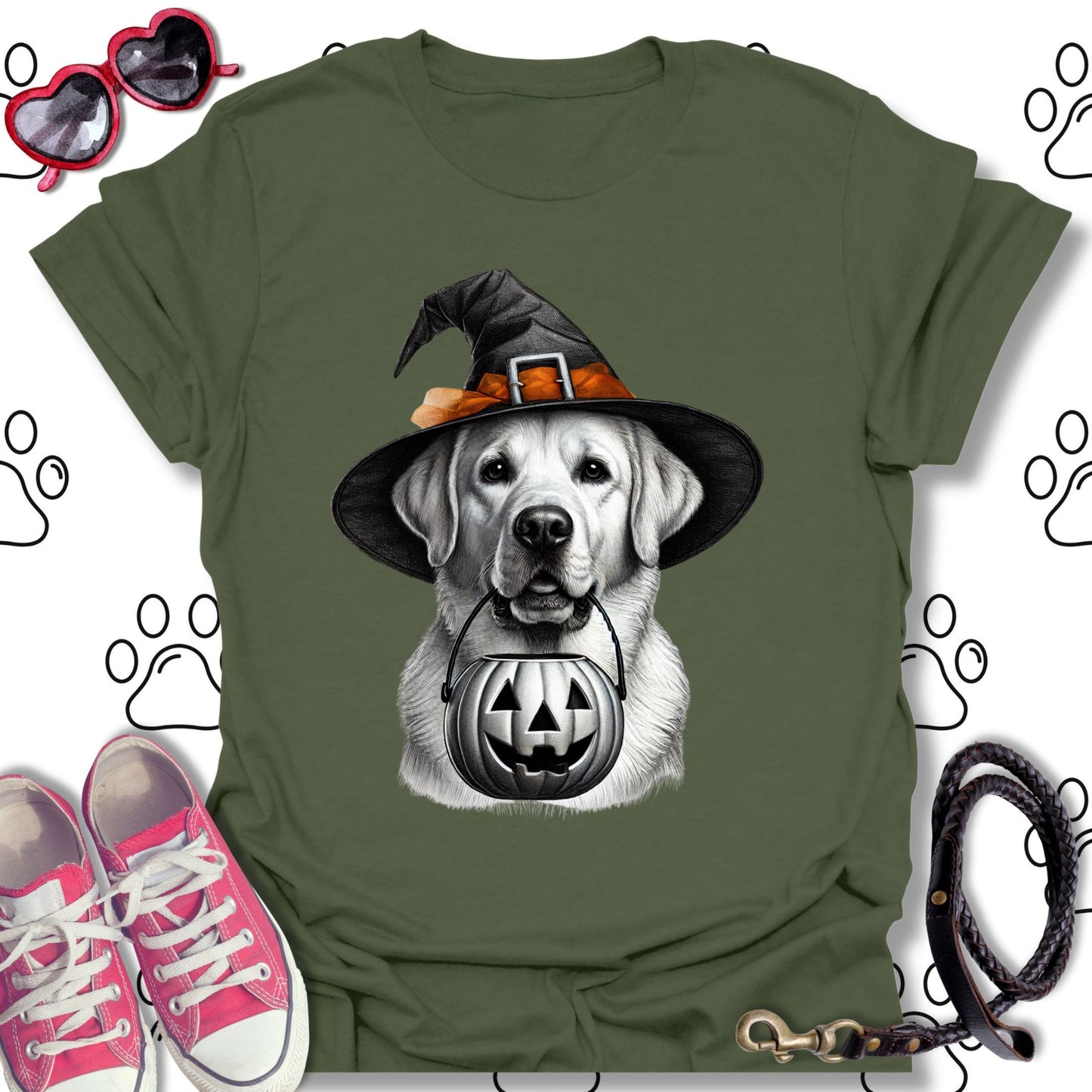 Labrador Pumpkin Witches Hat Shirt
