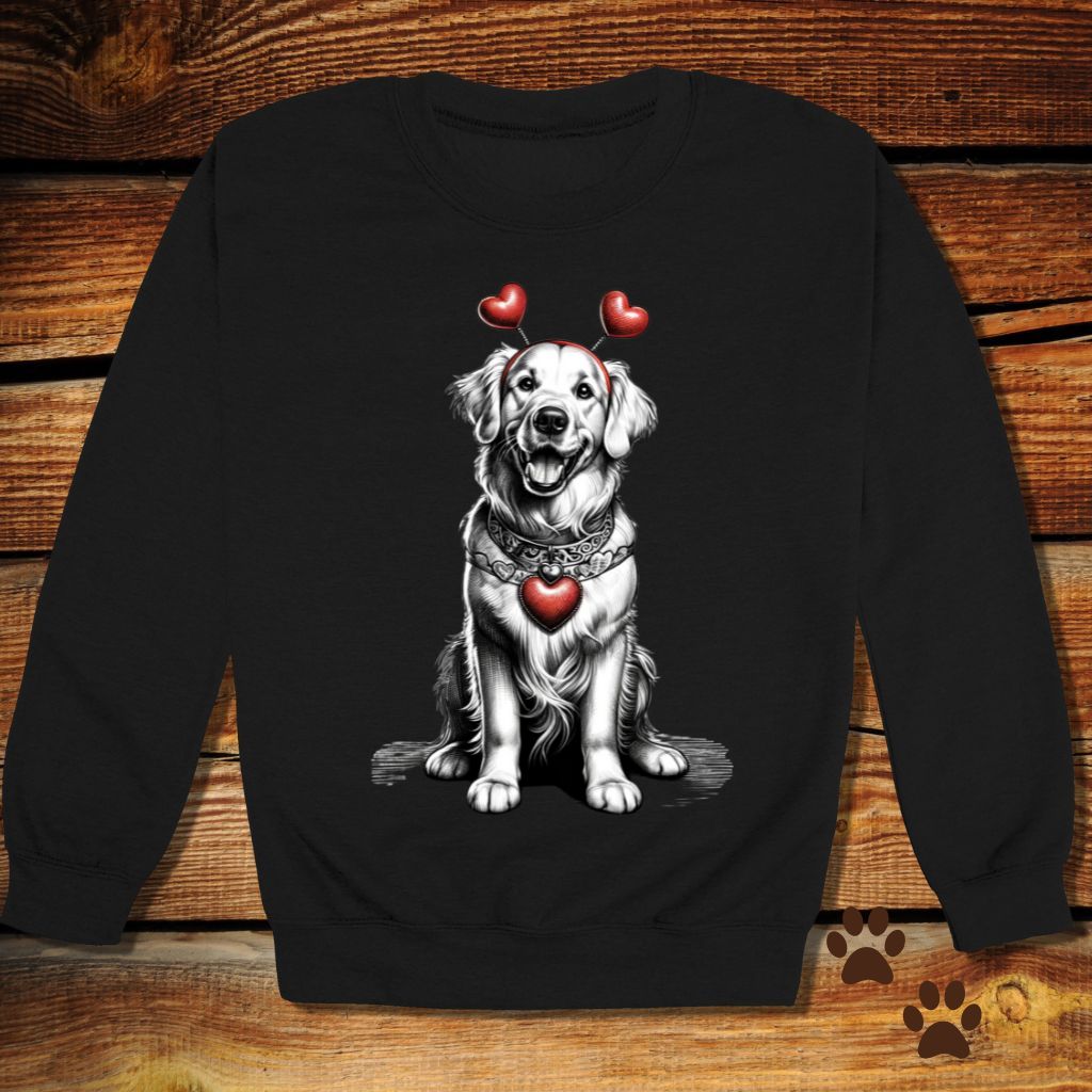 Golden Retriever Valentine's Day Crewneck