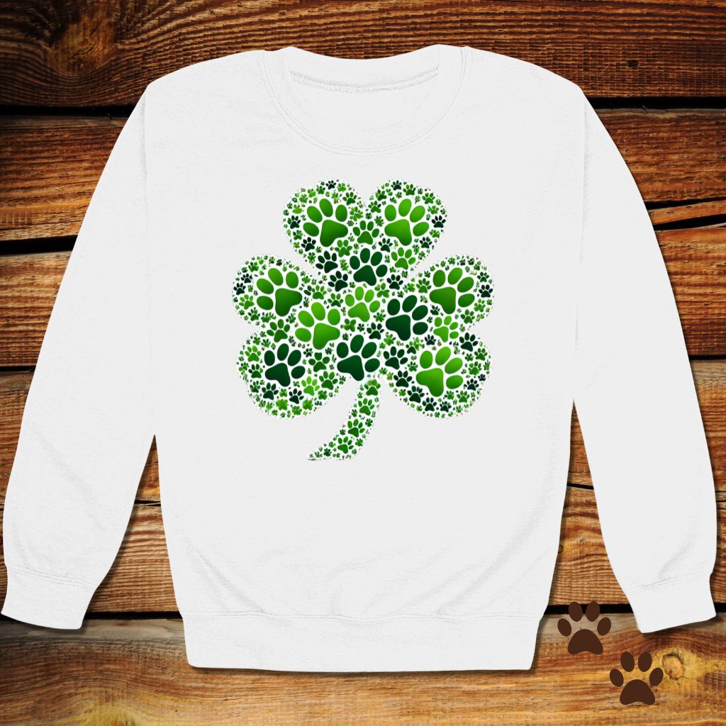 Lucky Paw Shamrock St. Patrick’s Crewneck