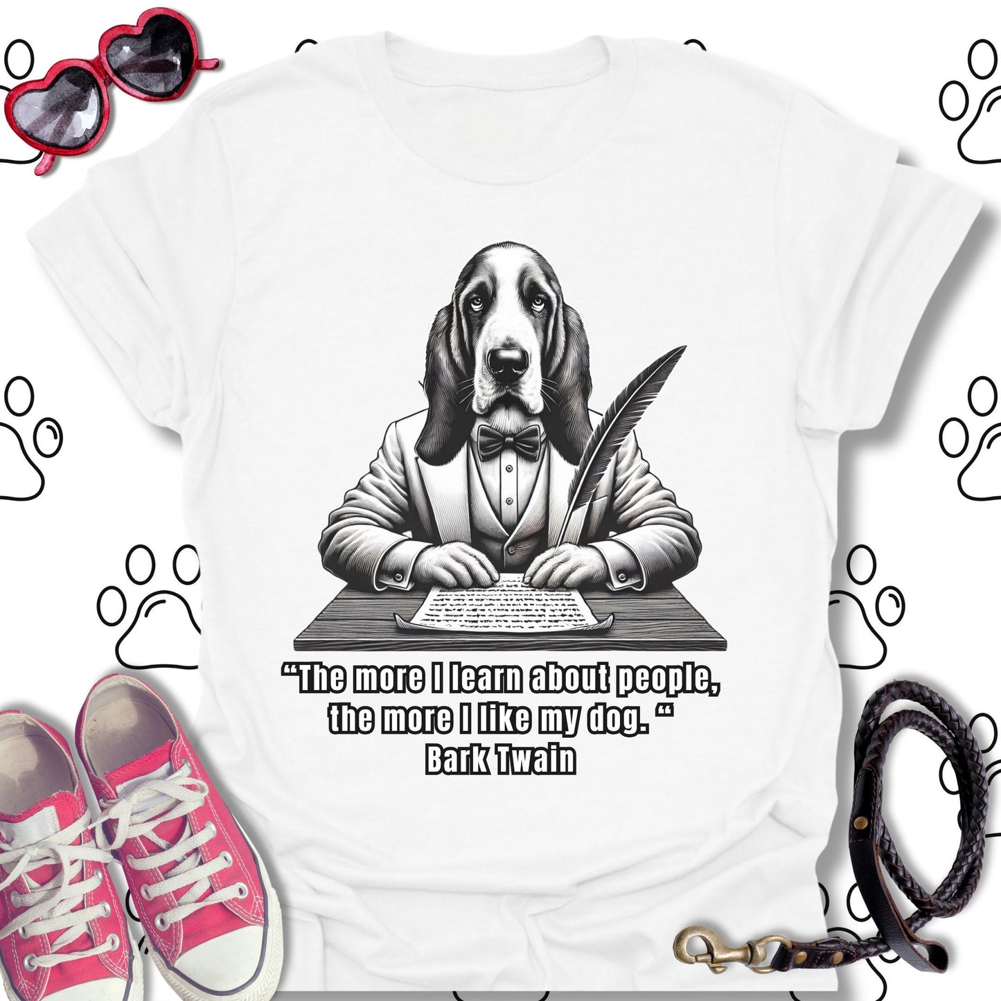Bark Twain Dog Quote T-Shirt