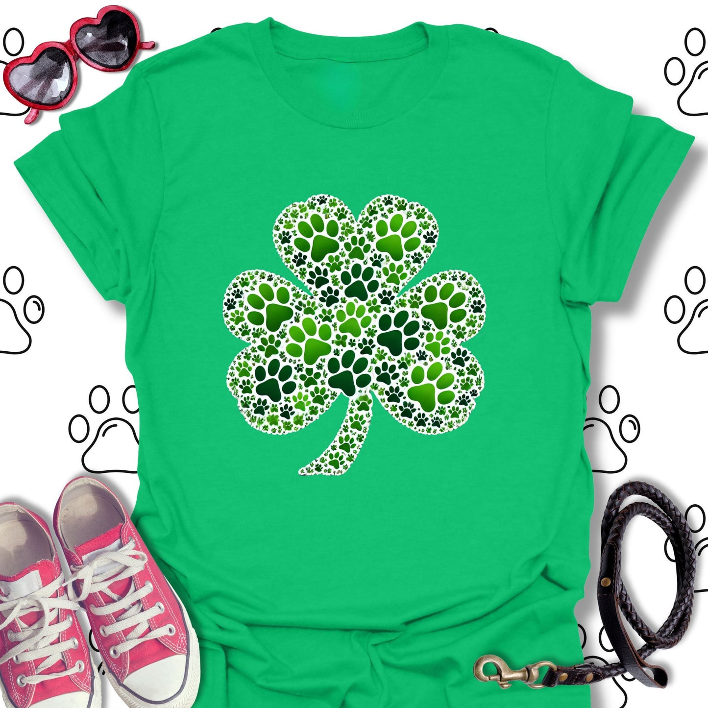 Lucky Paw Shamrock St. Patrick’s Day T-Shirt