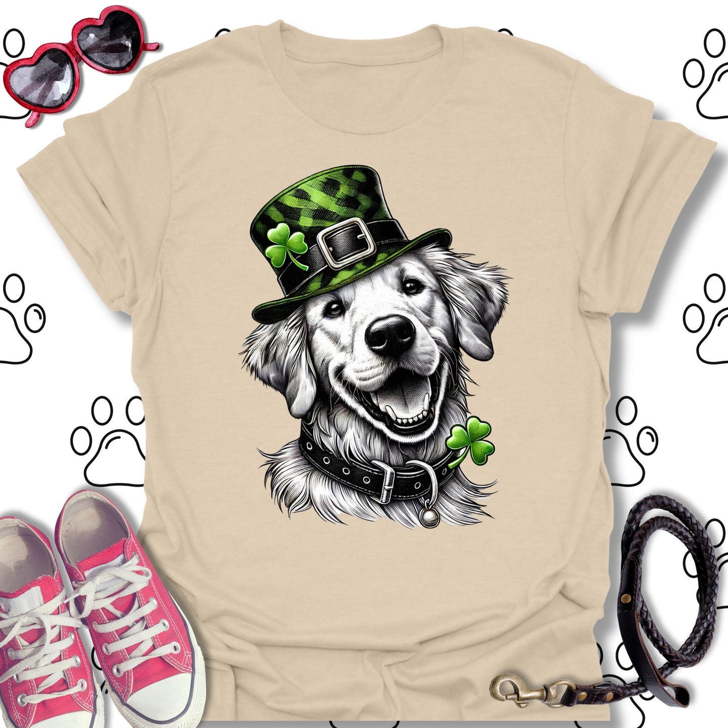 Golden Retriever St. Patrick's Day T-Shirt