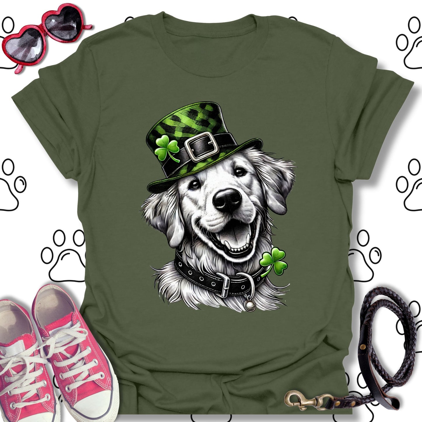 Golden Retriever St. Patrick's Day T-Shirt