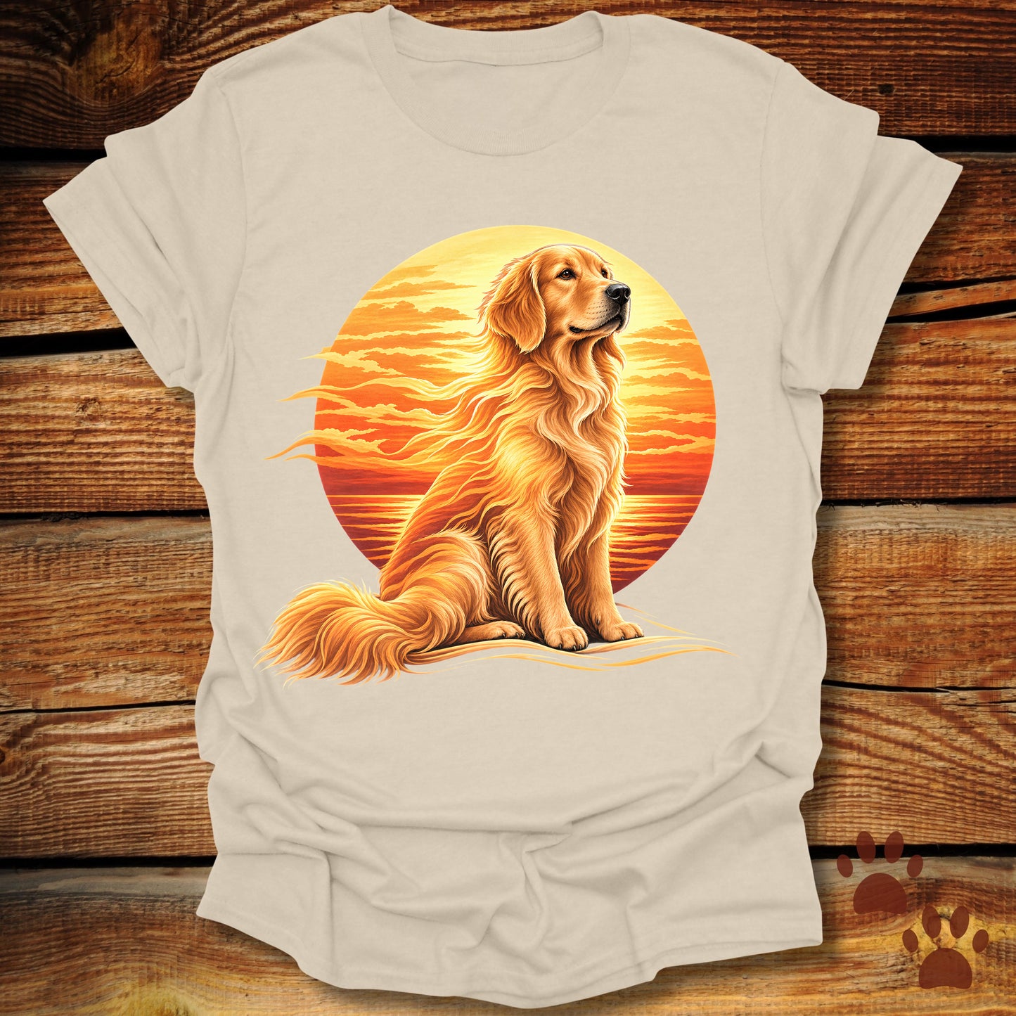Golden Retriever Sunset T-Shirt