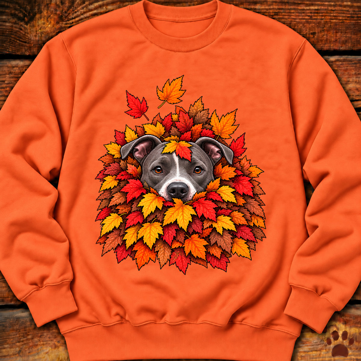 Pitbull Leaf Pile Crewneck