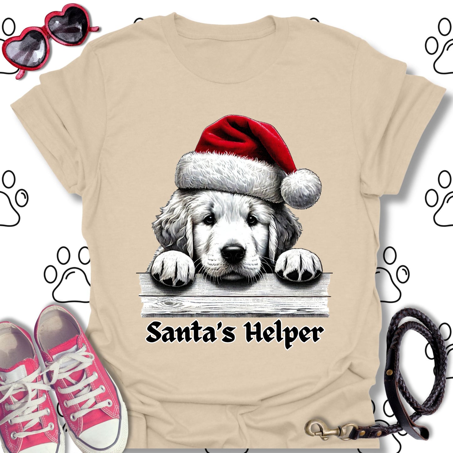 Santa’s Helper Golden Retriever Shirt