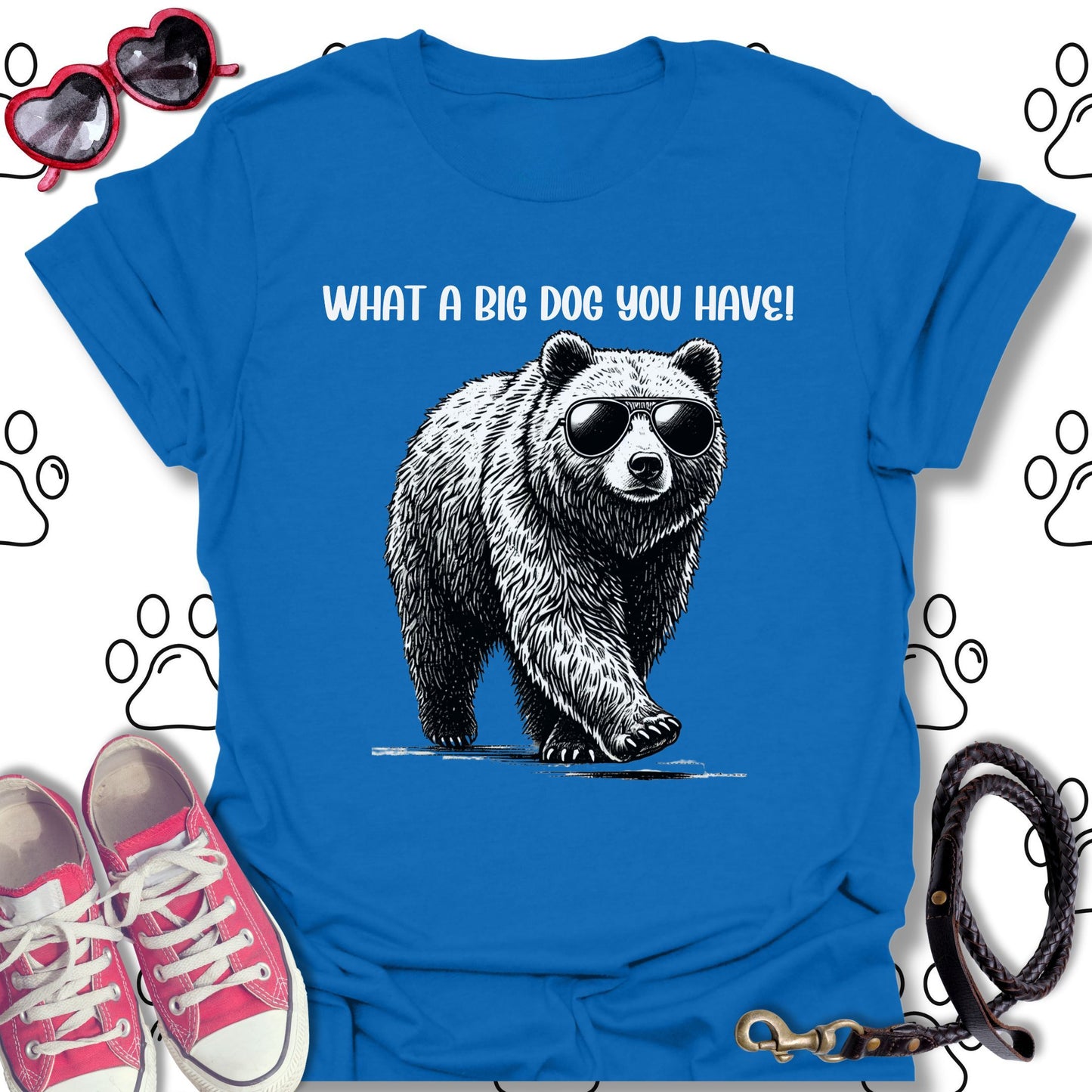 Bear with Sunglasses Big Dog T-Shirt