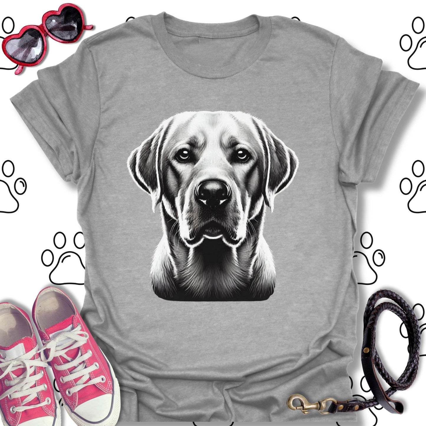 Yellow Labrador Monochrome Portrait