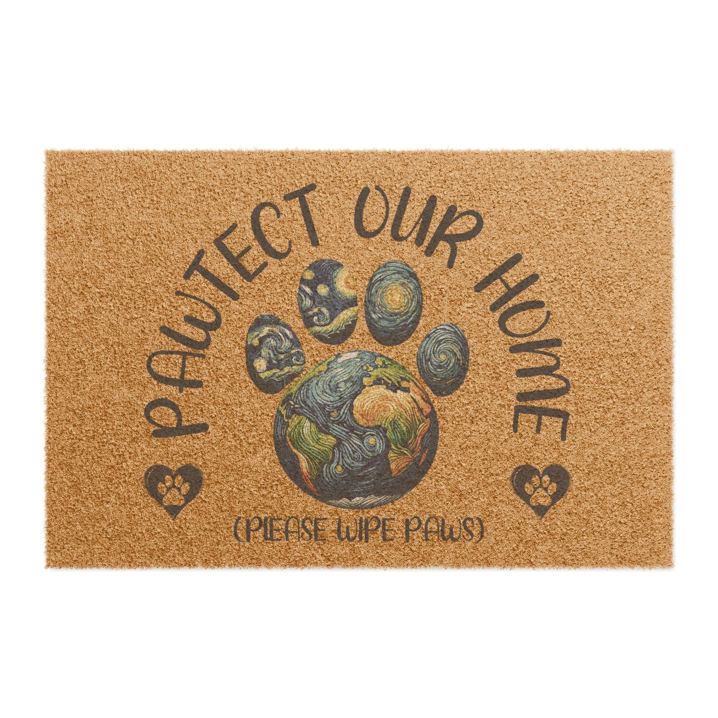 Pawtect Our Home Paw Print Door Mat