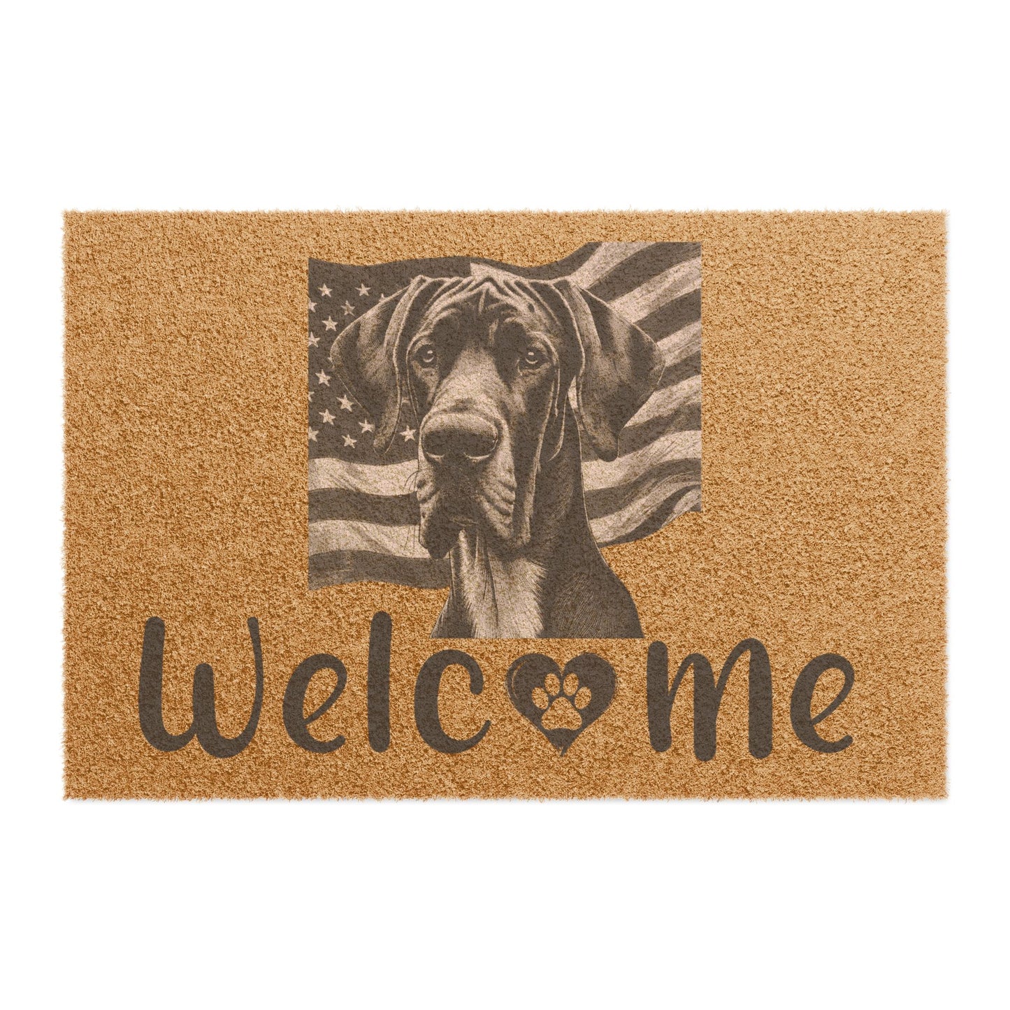 Great Dane American Flag Welcome Mat