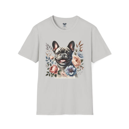 French Bulldog Floral Watercolor T-Shirt