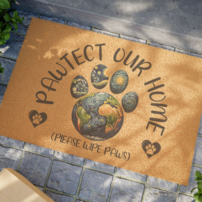 Pawtect Our Home Paw Print Door Mat