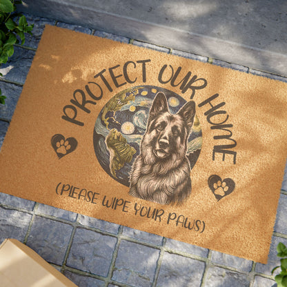 German Shepherd Earth Protector Door Mat