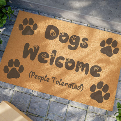 Dogs Welcome Door Mat