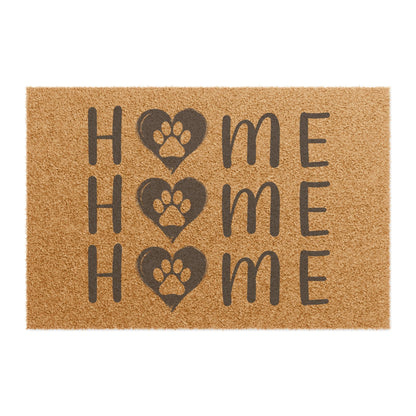 Home Sweet Home Dog Paw Print Welcome Mat