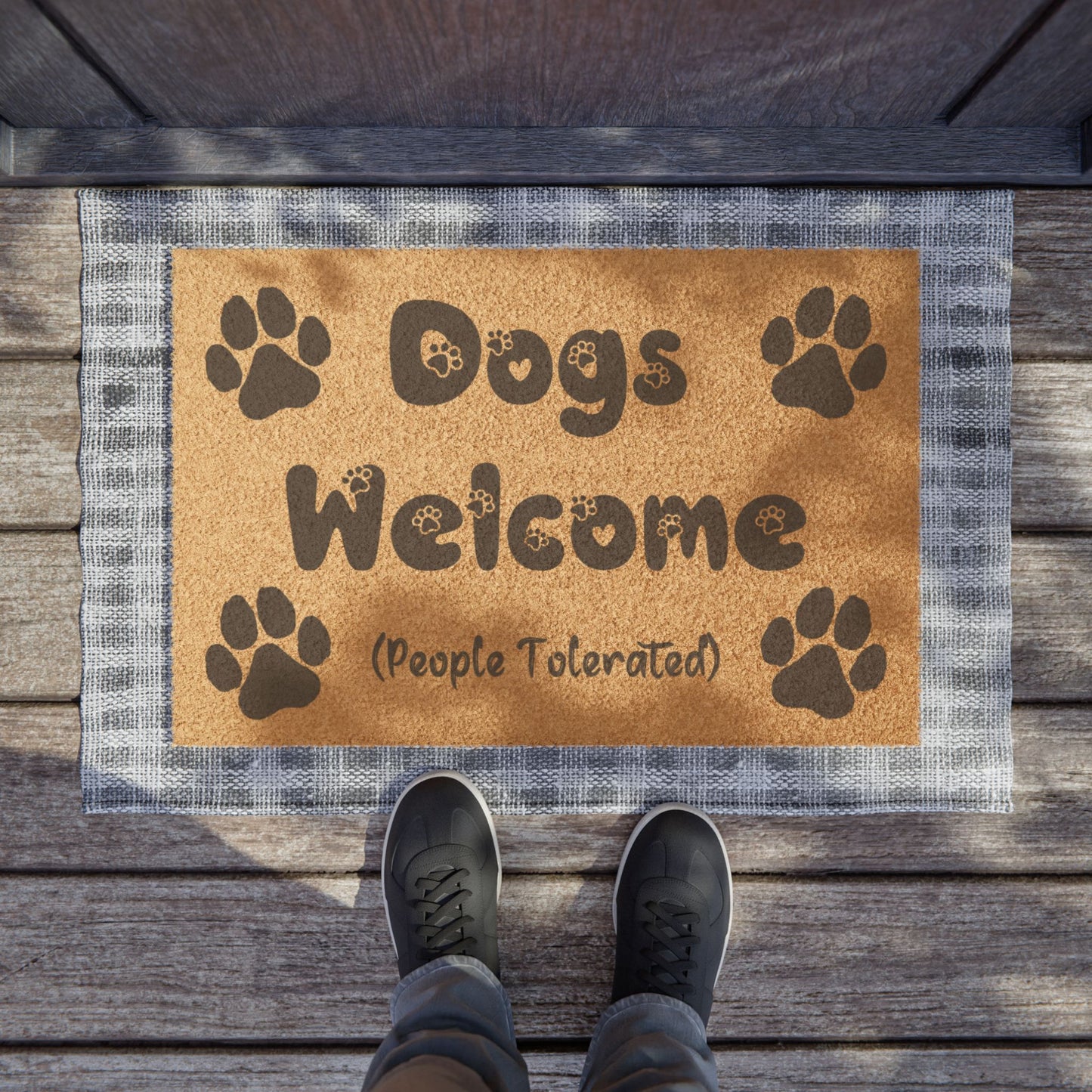 Dogs Welcome Door Mat