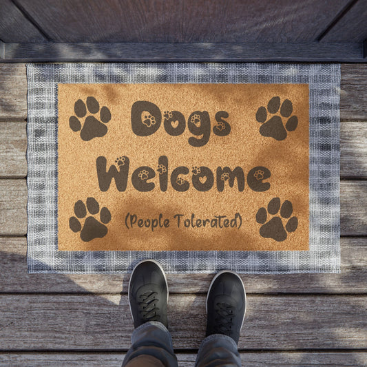 Dogs Welcome Door Mat