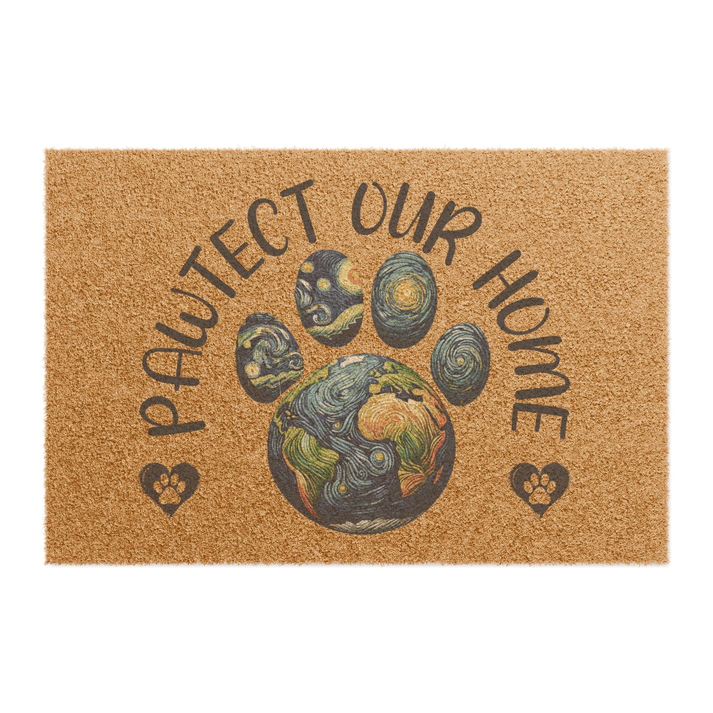 Pawtect Our Home Paw Print Door Mat