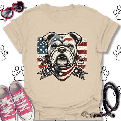 Patriotic Vintage Bulldog Americana