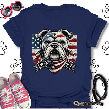 Patriotic Vintage Bulldog Americana