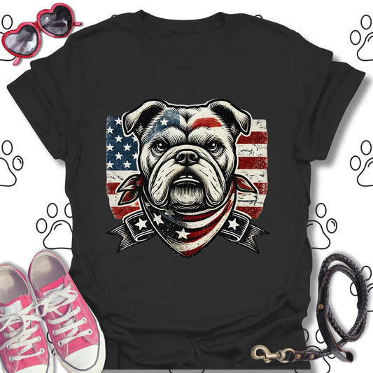 Patriotic Vintage Bulldog Americana