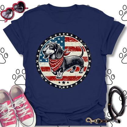 Patriotic Dachshund Vintage USA