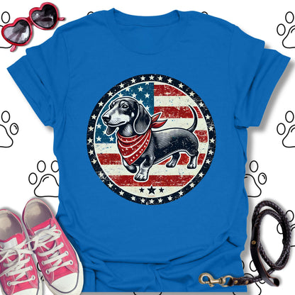 Patriotic Dachshund Vintage USA