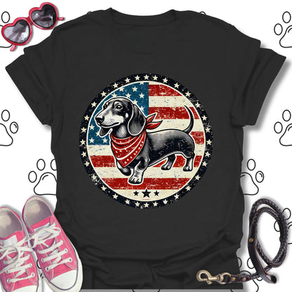 Patriotic Dachshund Vintage USA